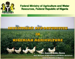 Federal Ministry of Agriculture and Water Resources, Federal Republic of Nigeria