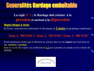 Generalités Bardage emboîtable