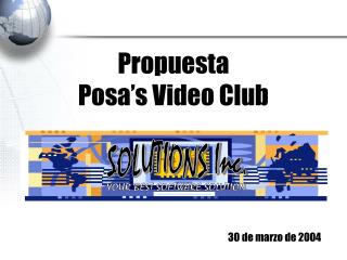 Propuesta Posa’s Video Club