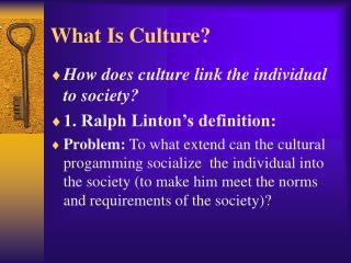 What Is Culture?