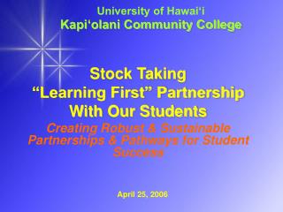 University of Hawai‘i Kapi‘olani Community College