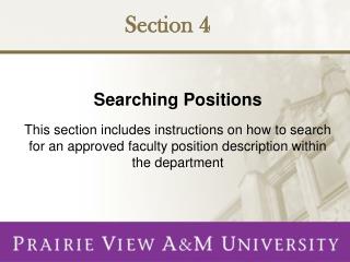 Searching Positions