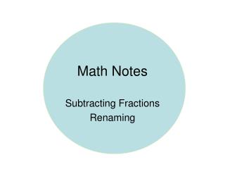 Math Notes