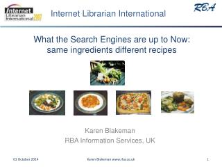 What the Search Engines are up to Now: same ingredients different recipes