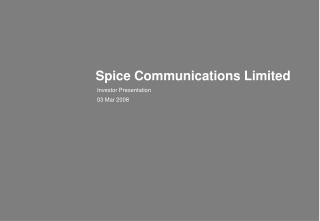 Spice Communications Limited