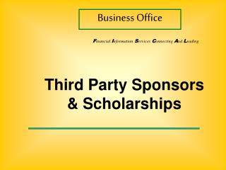 Third Party Sponsors &amp; Scholarships