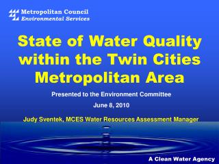 Council’s Water Quality Goal