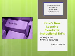 Ohio’s New Learning Standards: Instructional Shifts