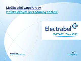 Mo ż liwo ś ci wspó ł pracy z niezale ż nym sprzedawc ą energii.