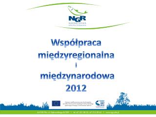 Współpraca międzyregionalna i międzynarodowa 2012