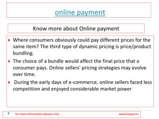 Know more about online payment