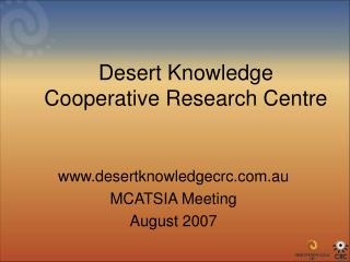 Desert Knowledge Cooperative Research Centre