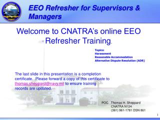 EEO Refresher for Supervisors &amp; Managers