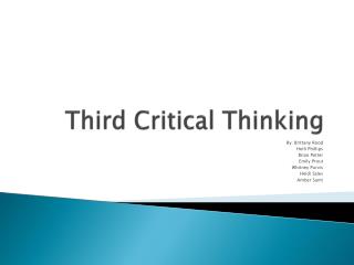 Third Critical Thinking