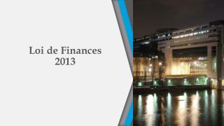 Loi de Finances 2013