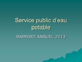 Service public d’eau potable