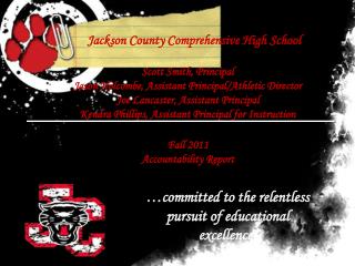 Jackson County Comprehensive High School Scott Smith, Principal