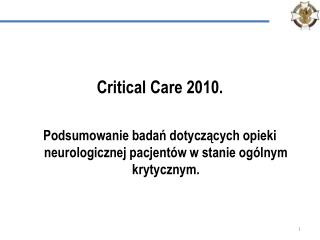 Critical Care 2010.