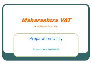 Maharashtra VAT