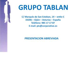 GRUPO TABLAN