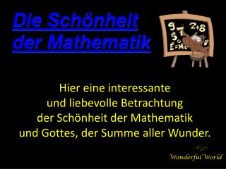 Die Schönheit der Mathematik