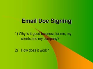 Email Doc Signing