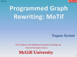 Programmed Graph Rewriting: MoTif