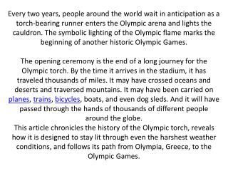 History of the Torch