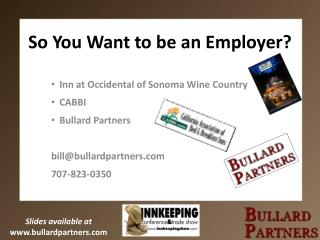 So You Want to be an Employer?