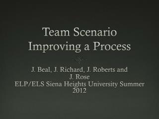 Team Scenario Improving a Process