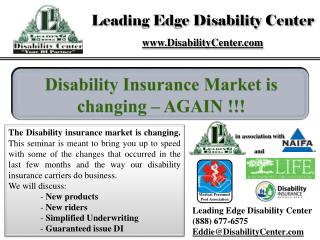 Leading Edge Disability Center (888) 677-6575 Eddie@DisabilityCenter