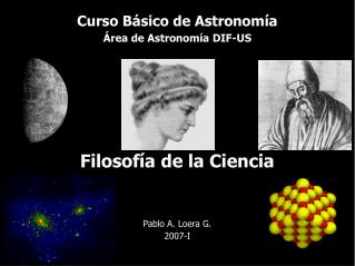 Curso Básico de Astronomía Área de Astronomía DIF-US