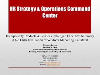 HR Strategy &amp; Operations Command Center