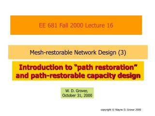 EE 681 Fall 2000 Lecture 16