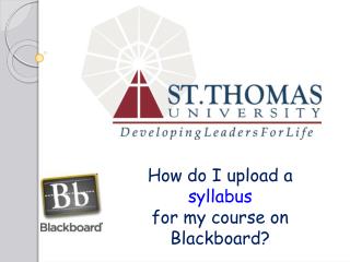 How do I upload a syllabus for my course on Blackboard?