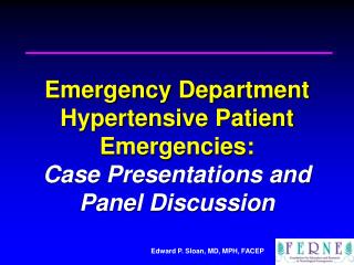 2007 EMA Advanced Emergency &amp; Acute Care Medicine Conference Atlantic City, NJ September 24, 2007