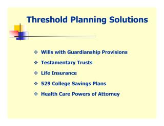 Threshold Planning Solutions