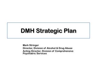 DMH Strategic Plan