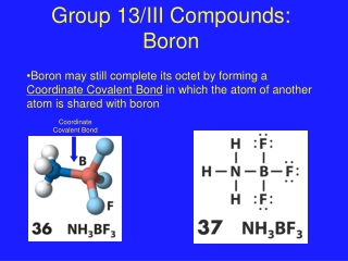 Group 13/III Compounds: Boron