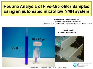 Routine Analysis of Five-Microliter Samples using an automated microflow NMR system