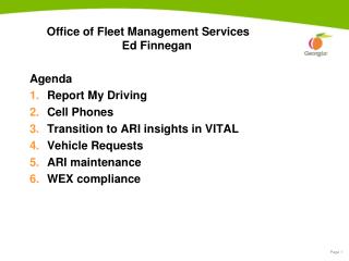 Office of Fleet Management Services Ed Finnegan
