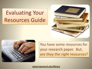 Evaluating Your Resources Guide