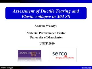 Assessment of Ductile Tearing and Plastic collapse in 304 SS