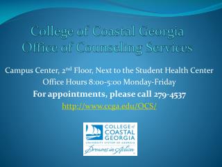 College of Coastal Georgia Office of Counseling Services