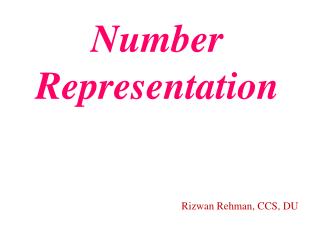 Number Representation