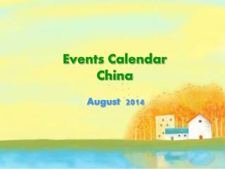 Events Calendar China