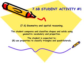 (7.6) Geometry and spatial reasoning.