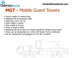 MGT - Mobile Guard Towers