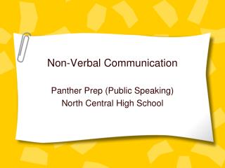 Non-Verbal Communication