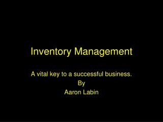 Inventory Management